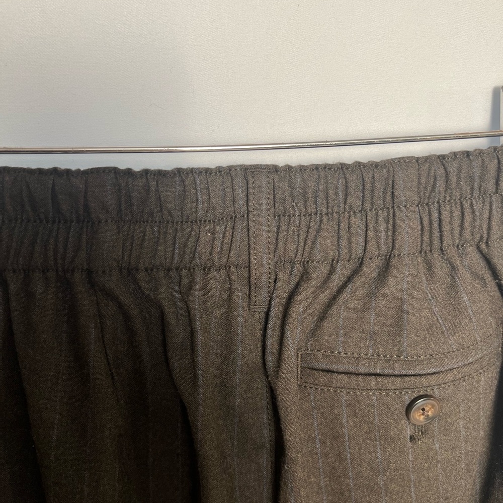 NEW / Madewell pinstripe elastic waist pants - Picture 3 of 6